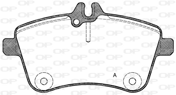 OPEN PARTS Комплект тормозных колодок, дисковый тормоз BPA1130.00